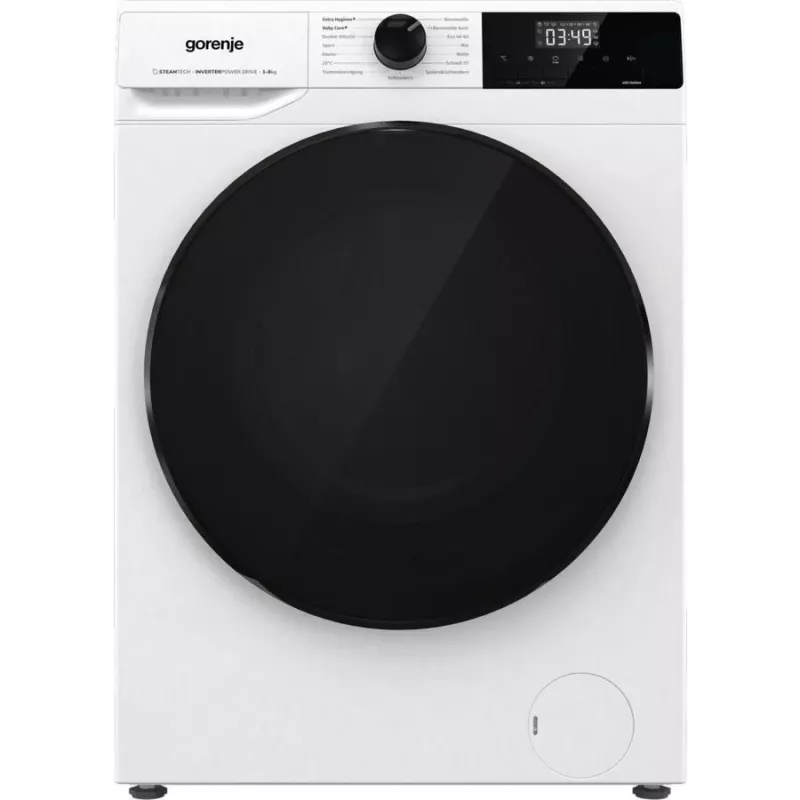 Skalbimo mašina su priekiniu pakrovimu Gorenje WNHAI84APS/PL, 8 kg talpa, 1400 aps./min., A klasė, plotis 60 cm, balta
