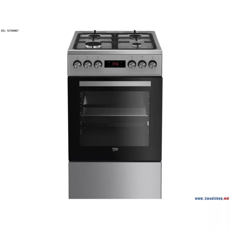 Dujinė-elektrinė viryklė BEKO FSM52330DX 5 degiklių 60 cm, energijos klasė A
