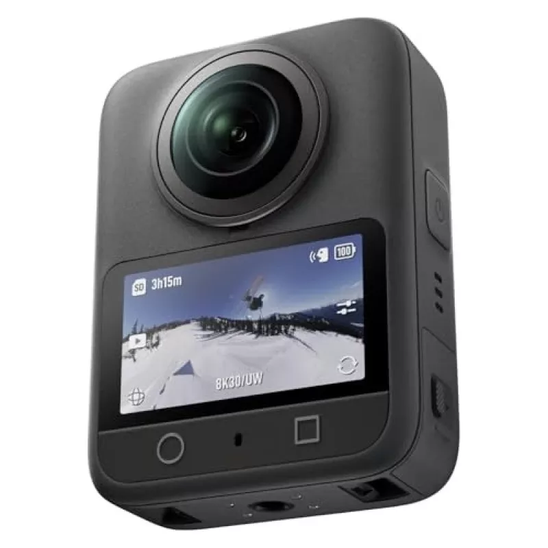 Veiksmo kamera DJI Osmo 360 Standard Combo – 8K itin didelė raiška, 120 MP CMOS, 240 kadrų/s, elektroninis stabilizavimas, 2 colių ekranas, MicroSD, 183 g, juoda