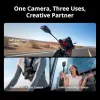 Veiksmo kamera DJI Osmo 360 Standard Combo – 8K itin didelė raiška, 120 MP CMOS, 240 kadrų/s, elektroninis stabilizavimas, 2 colių ekranas, MicroSD, 183 g, juoda