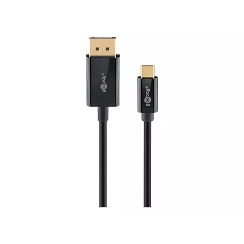 Goobay 75705 USB-C į DisplayPort kabelis, 4K 60 Hz, 2 m, 21,6 Gbit/s, juodas
