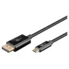 Goobay 75705 USB-C į DisplayPort kabelis, 4K 60 Hz, 2 m, 21,6 Gbit/s, juodas