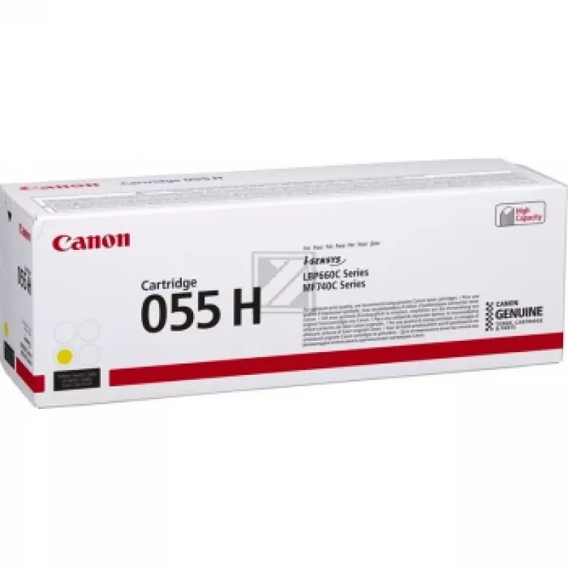 Kasetė su toneriu Canon CRG-055HY 5,9 tūkst. puslapių geltona