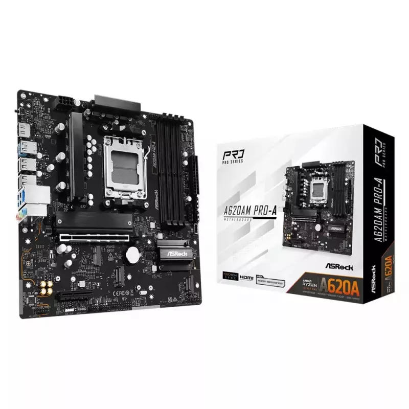 ASRock A620AM PRO-A Micro-ATX pagrindinė plokštė AM5