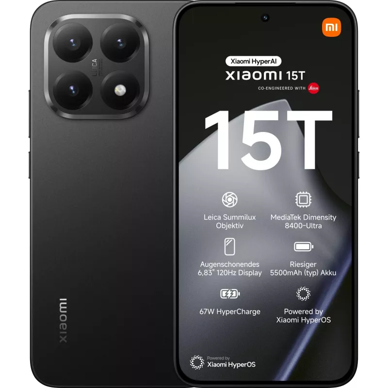 Išmanusis telefonas „Xiaomi 15T“ 6,83 colio, 12 GB, 512 GB, juodas
