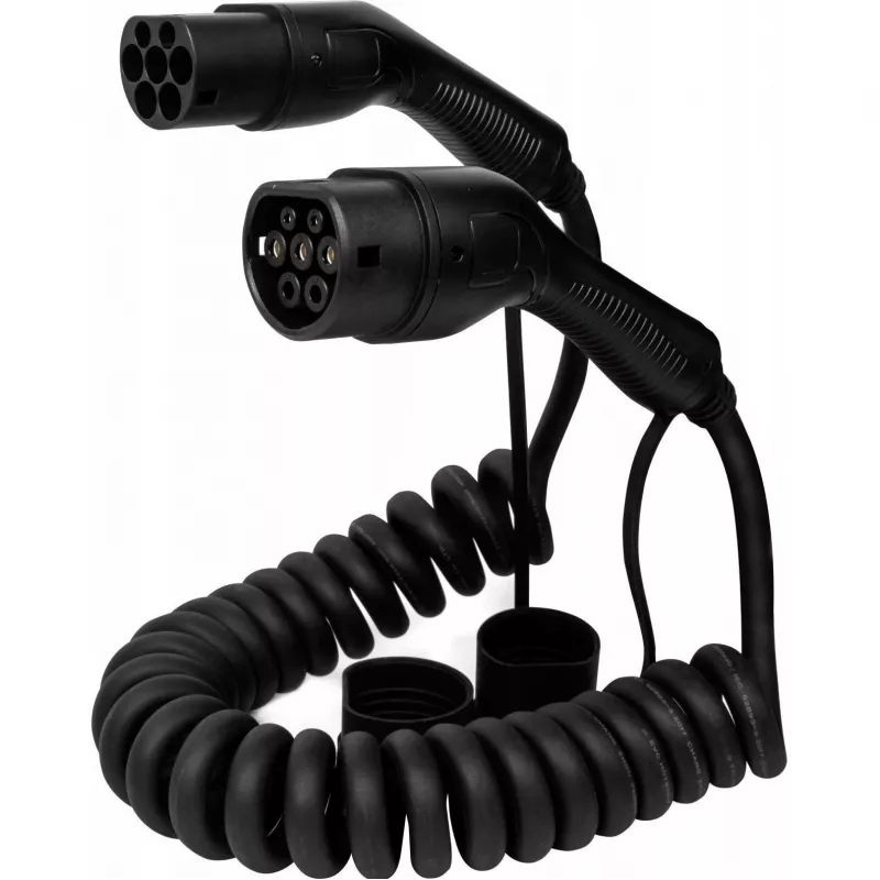 Įkrovimo kabelis DEFENZO SPIRO AC11 5 m USB Type-C greitasis įkrovimas, 2 tipo transporto priemonės jungtis, 11 kW, IP55
