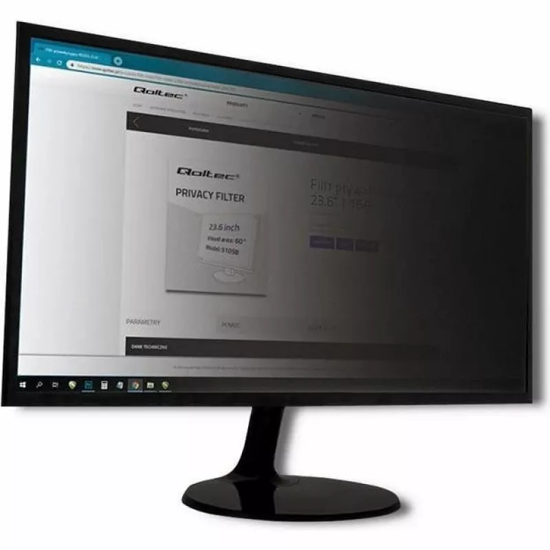 Qoltec 51064 BDAR slaptumo filtras ekranui, 27 colių (68,6 cm), 16:9