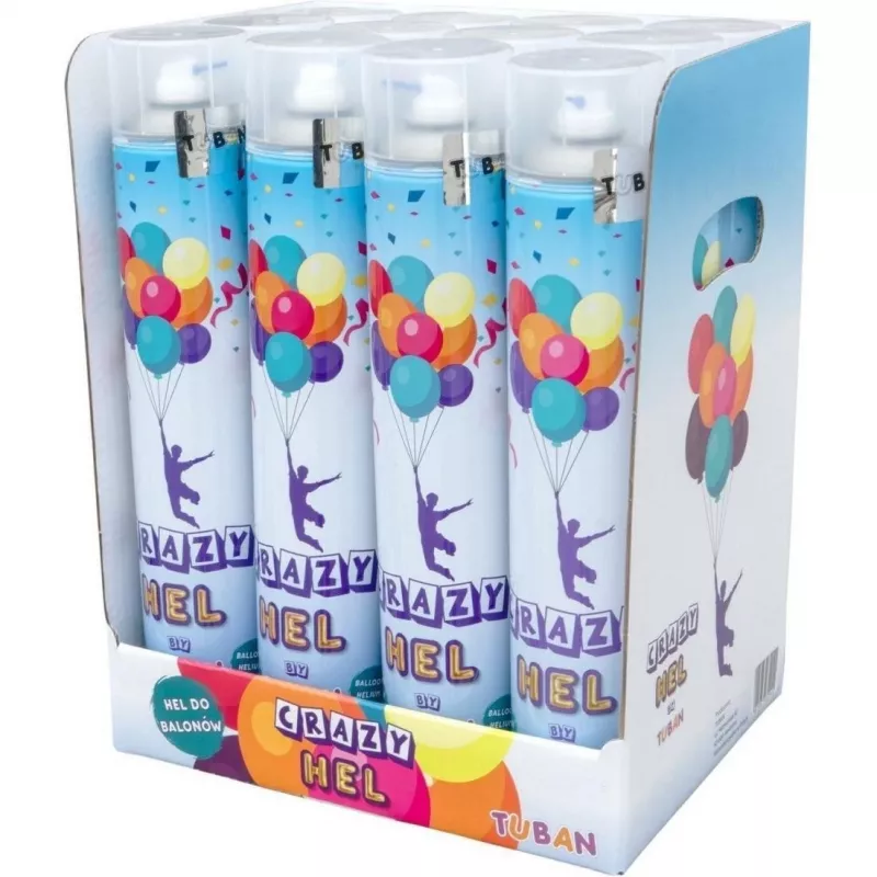 Tuban CRAZY HEL Helium balionų dujų balionėliai 12 vnt. pakuotė TU3294