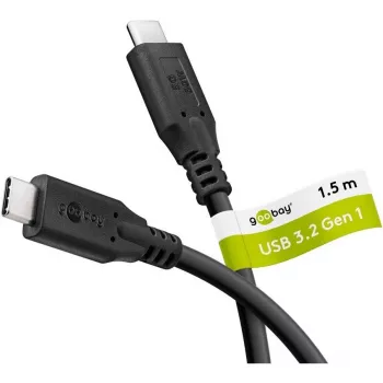 Goobay USB laidas-C, USB 3.2, 60 W, 5 Gbit/s, Power Delivery, 1,5 m