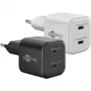 Sieninis įkroviklis GOOBAY 75333 – Universalus vidinis AC USB-C įkroviklis, 2x USB-C, 35 W, juodas