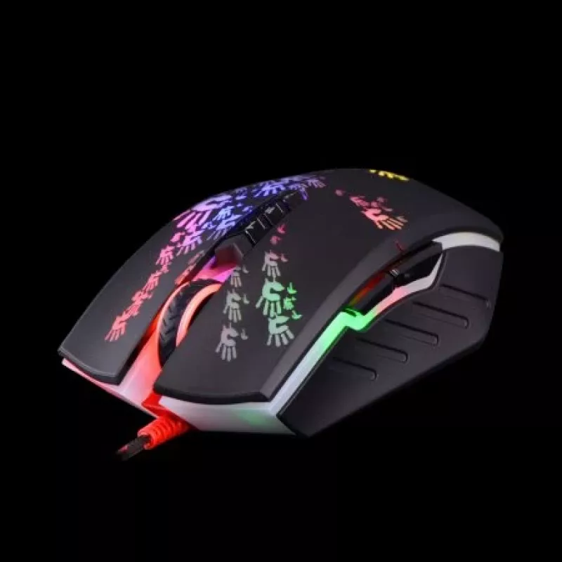 Žaidimų pelė A4Tech BLOODY A60 – optinė, ambidekstrinė, 6200 DPI, USB Type-A, 8 mygtukai, juoda