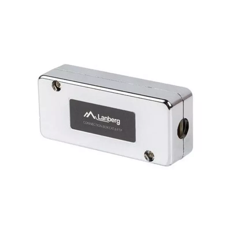 LANBERG PLC-6SL1-S jungiamoji dėžutė, Cat6 S/FTP (S-STP), sidabrinė, 82×35×23 mm
