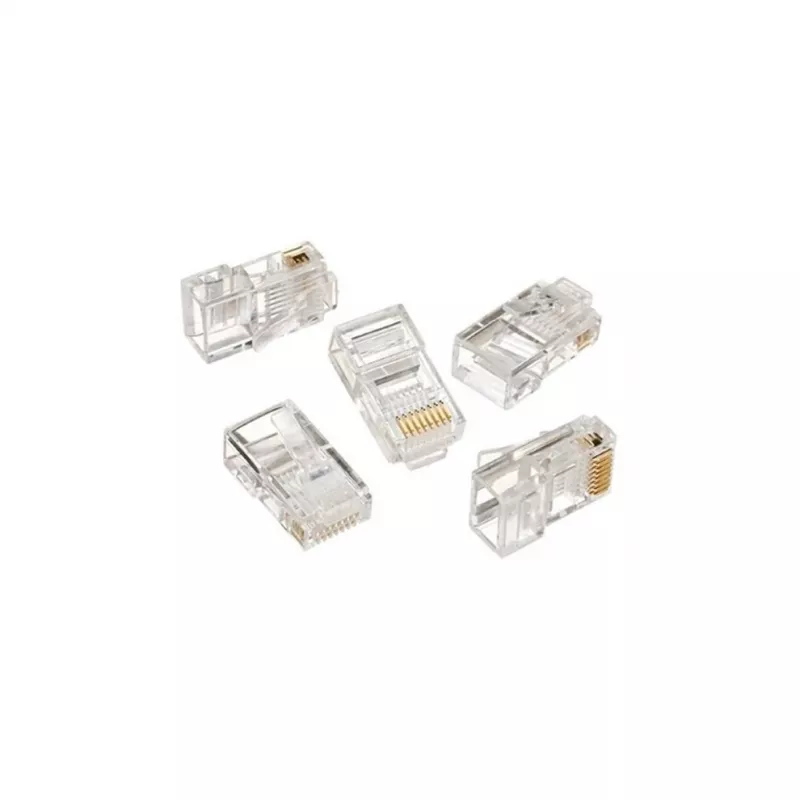 Gembird LC-8P8C-001/100 Kištukas 8P8C (RJ-45) permatomas Cat5 kabeliui, 100 vnt.
