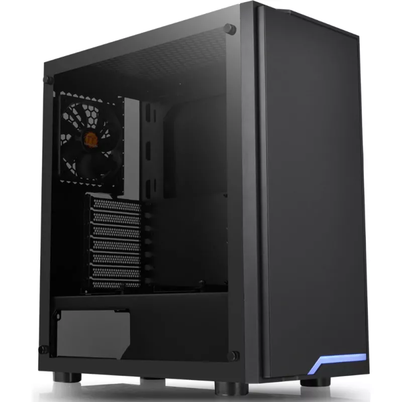 Thermaltake H100 TG MIDI bokštas Juodas