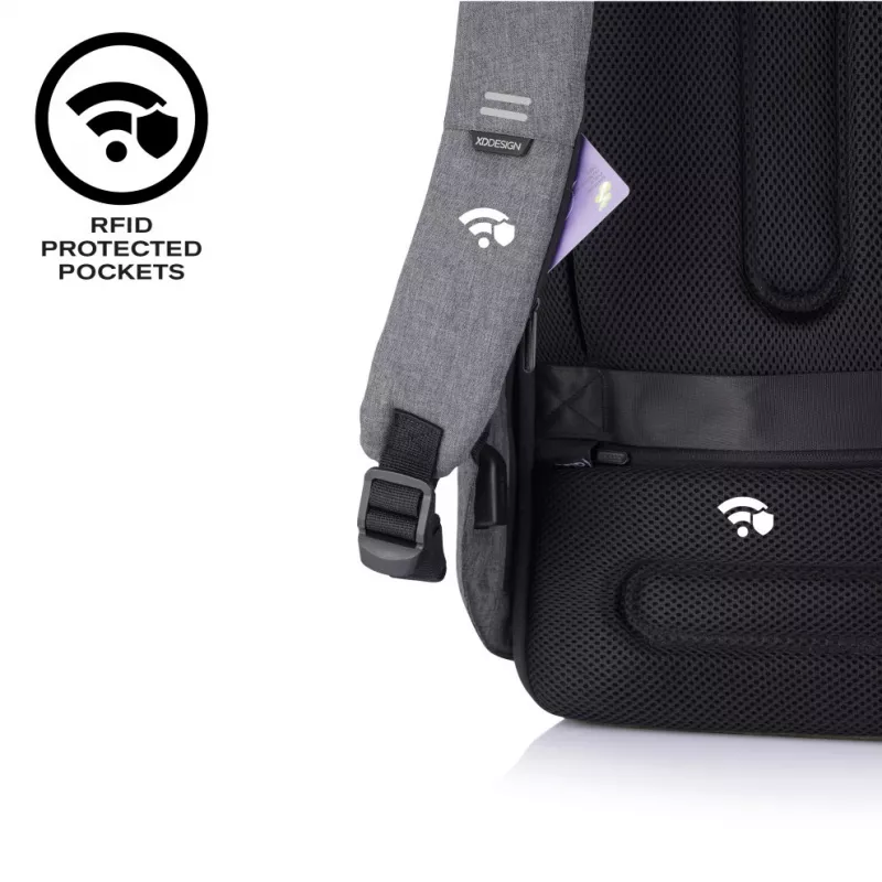 XD Design Bobby Hero XL P705.711 kuprinė nuo vagių, 17 colių nešiojamam kompiuteriui, 12,9 colio planšetei, USB įkrovimo jungtis, 20 l talpos, juodos spalvos