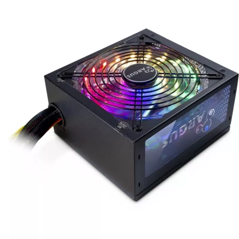 Inter-Tech Argus RGB-600W II maitinimo blokas 20+4 pin ATX ATX juodas