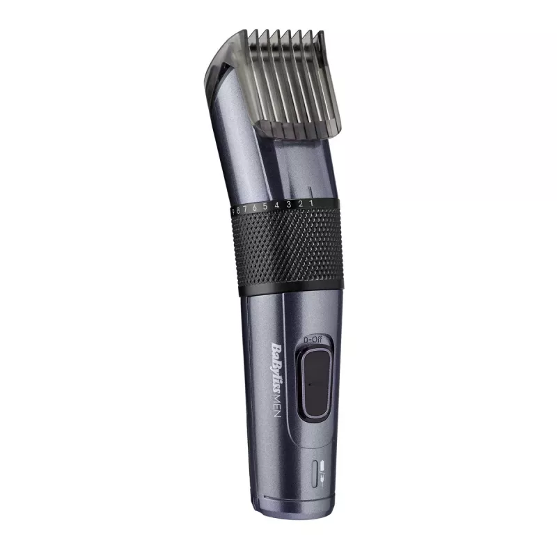 Plaukų kirpimo mašinėlė BABYLISS E976E – belaidė, 26 ilgio nustatymai, 0,5–25 mm, 40 mm ašmenys, titano/nerūdijančio plieno ašmenys, 60 min. veikimo laikas