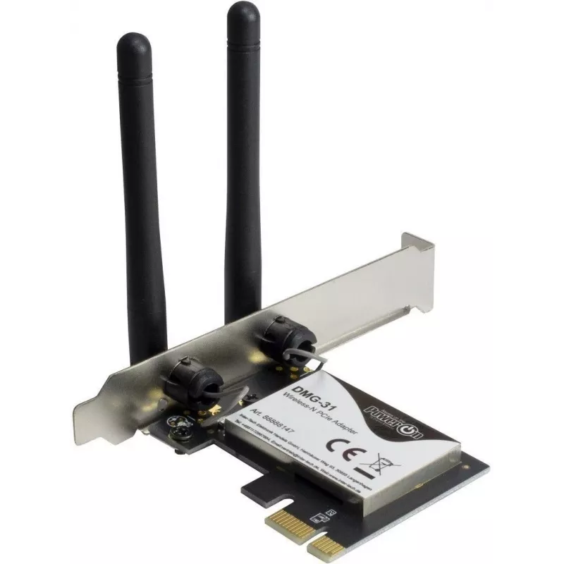 Inter-Tech DMG-31 – belaidis tinklo adapteris – PCI Express – Wi-Fi 4 (802.11n) – 300 Mbit/s