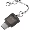 USB-C į microSD atminties kortelių skaitytuvas su raktų pakabuku
