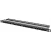 Lanberg PPU5-0024-B - pataisų skydelis - RJ-45 - Cat5, Cat5e - juodas - metalinis - montavimui į stelažą - 0.5U