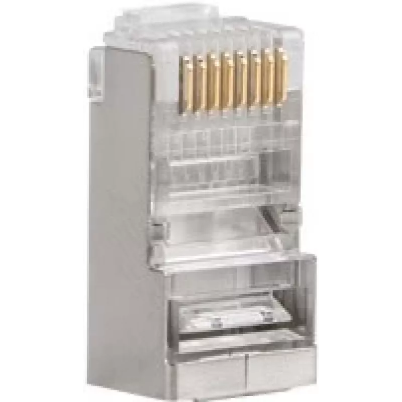 Lanberg PLS-5000 RJ-45 kištukas, ekranuotas, nerūdijantis plienas, skaidrus