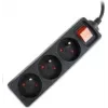 Gembird EG-PSU3F-01 apsauginis filtras nuo viršįtampių, juodas, 3 AC lizdai, 230 V, 0.6 m