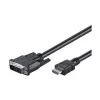 Goobay DVI-D/HDMI laidas, nikeliuotas | 50580 | DVI-D kištukas Single-Link (18+1 kontaktas) | HDMI kištukas (A tipas) | 2 m