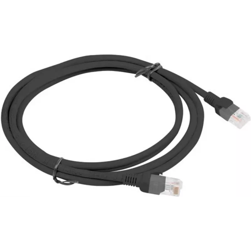 Tinklo kabelis LANBERG PCU5-10CC-0200-BK RJ-45 Cat5e U/UTP 2 m Juoda
