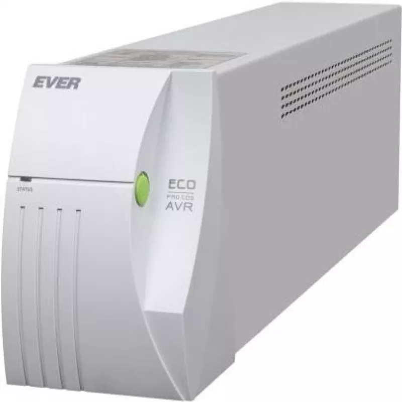 EVER ECO Pro 1000 AVR CDS - nepertraukiamo maitinimo šaltinis (UPS) - AC 230 V - 650 W - 1000 VA 5 Ah - USB - 2 lizdai - Baltas