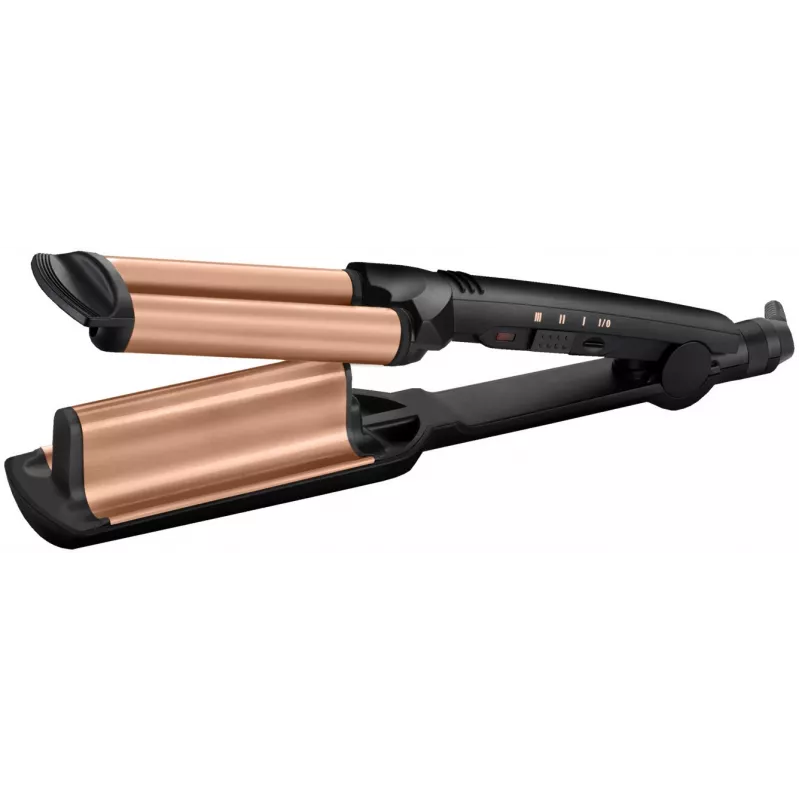 BaByliss Deep Waves garbanojimo lygintuvas, šiltai juodas, oranžinis, 98.4 cm (2.5 m)
