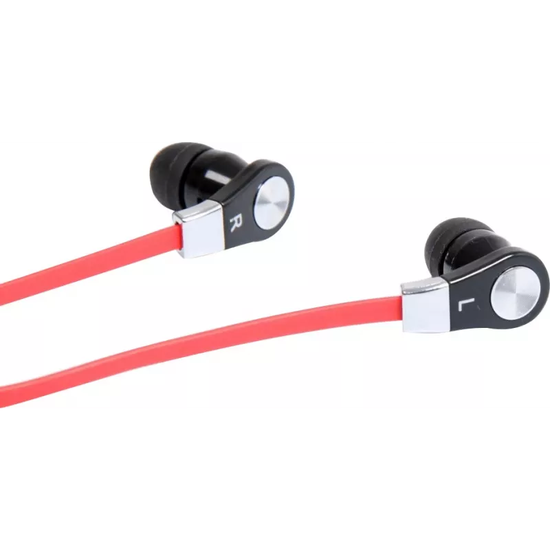 MAGICSOUND DS-2 stereofoninės ausinės su mikrofonu, juodai raudonos