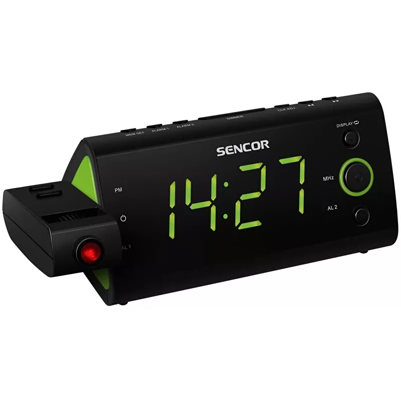 SENCOR SRC 330GN radijo laikrodis su laiko projektoriumi