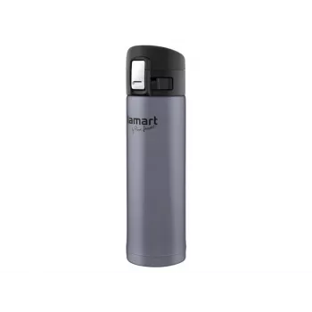 Termopuodis LAMART LT4044 0.42 L nerūdijančio plieno dvigubos sienelės vakuuminis, mygtukinis dangtelis, Ø 6,4 cm