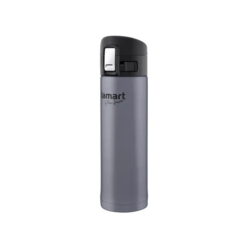 Termopuodis LAMART LT4044 0.42 L nerūdijančio plieno dvigubos sienelės vakuuminis, mygtukinis dangtelis, Ø 6,4 cm