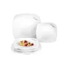 Indų rinkinys LAMART LT9002 — 6 vnt. porcelianinių lėkščių: 2×25 cm, 2×20 cm, 2×17 cm, balta