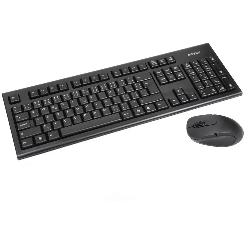 A4Tech 7100N belaidė klaviatūra ir pelė RF QWERTY anglų juoda
