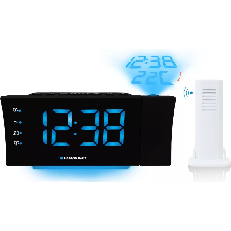 Blaupunkt CRP81USB juodas radijo žadintuvas su laiko projektoriumi ir USB