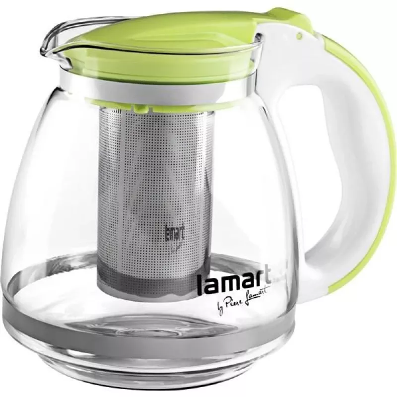 Infuzeris stiklinis Lamart LT7028 žalias permatomas 13 cm skersmuo 155 mm aukštis