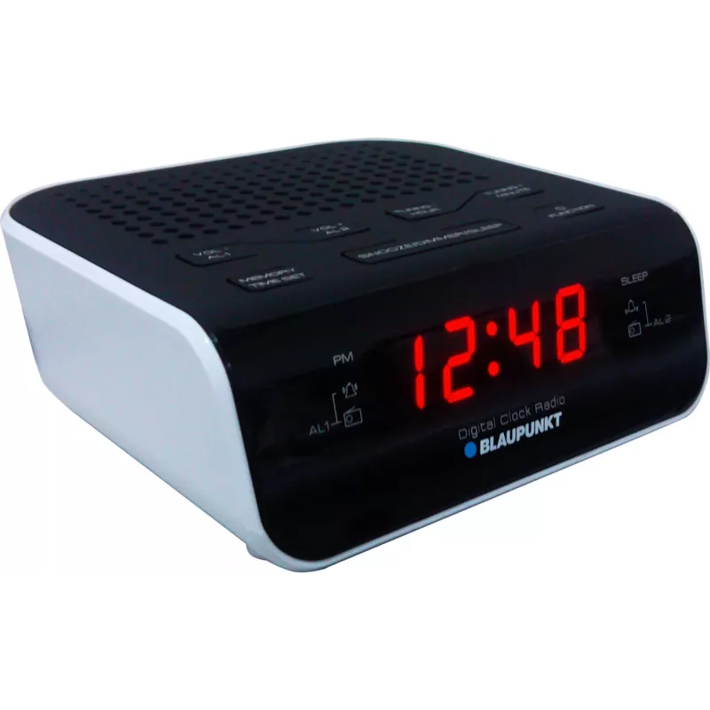 Blaupunkt CR5WH radijo laikrodis Juoda, Balta