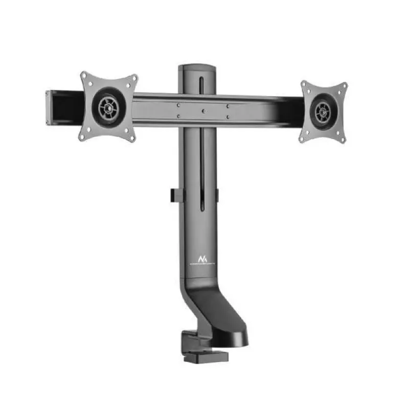 Monitorinis laikiklis MACLEAN MC-854 dviems monitoriams 17–27 colių VESA 75x75 / 100x100, dviejų rankų stalviršio montavimas