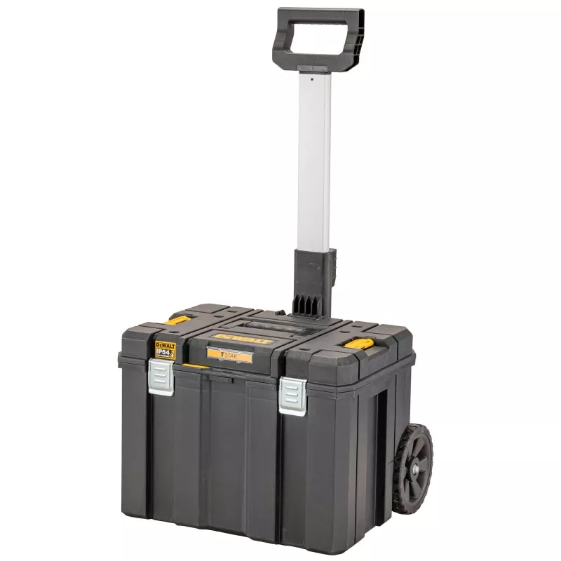 Dėžė įrankiams DeWalt DWST83347-1 polikarbonatinė, IP54, 512×435×635 mm, 50 kg talpa, ratai, teleskopinis ranktūris
