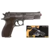 Pulio Police gun metal GONHER 45/1 15545/1 – metalinis vieno šūvio žaislinis strėlių pistoletas