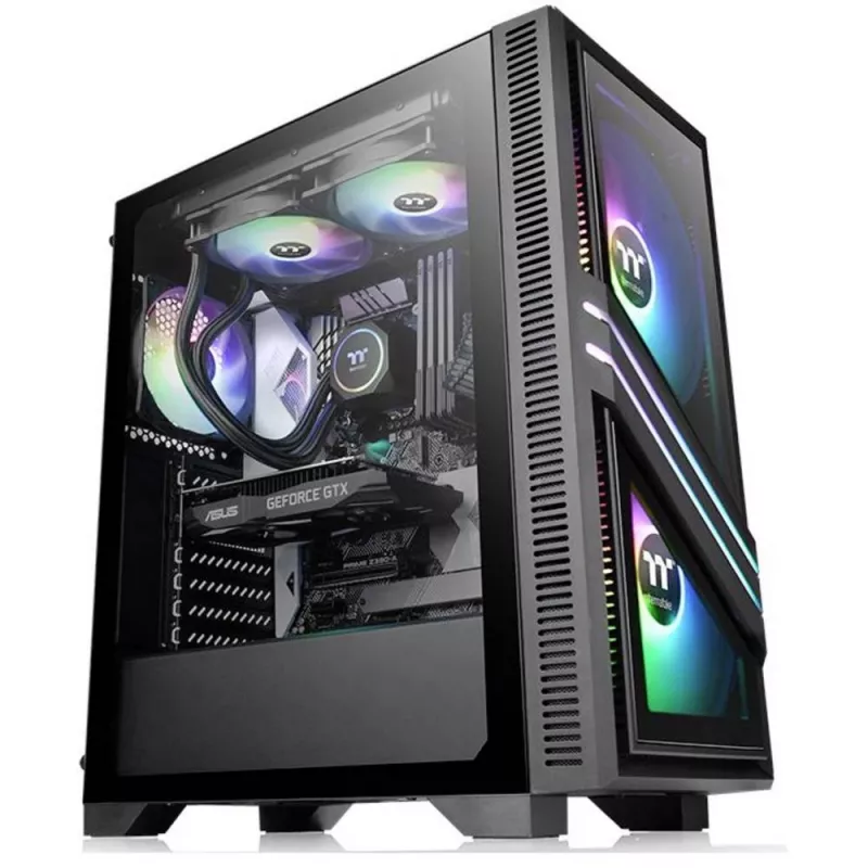 Korpusas Thermaltake Versa T35 TG RGB Midi Tower juodas