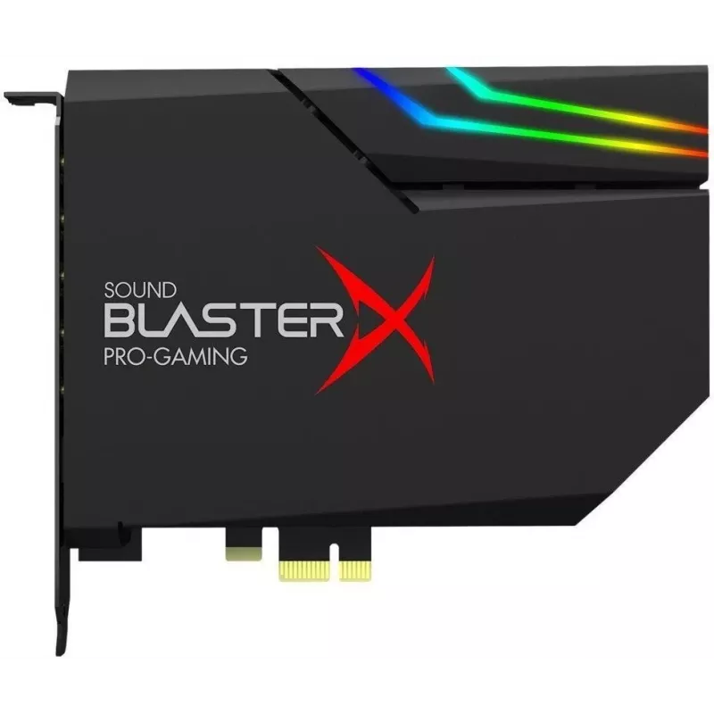 Creative Sound BlasterX AE-5 Plus juoda PCI-e RGB žaidimų garso plokštė