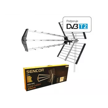 Antena SDA 640 DVB-T 16 dB, 75 omų, 120 km