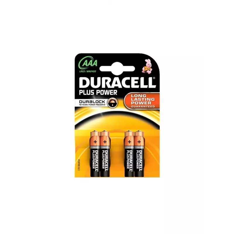 Duracell Basic AAA/LR03 baterijos (šarminės), 4 vnt.