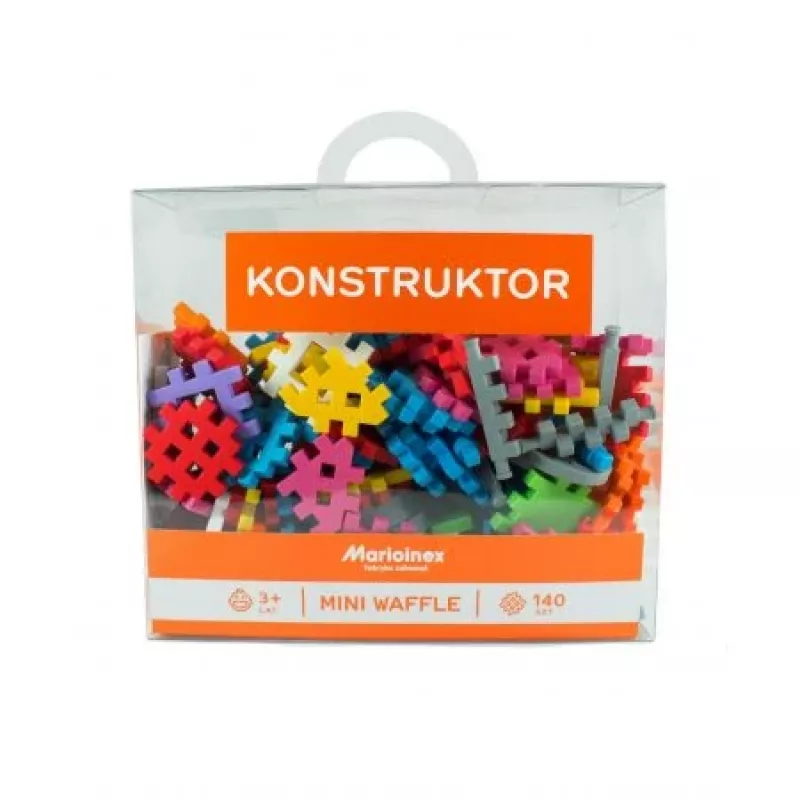 Mini Waffle konstravimo blokeliai 140 vnt. rinkinyje MARIOINEX 902363