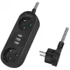 Prailginimo laidas LogiLink LPS262U 1,5 m 2 AC lizdai vidaus patalpoms juodas