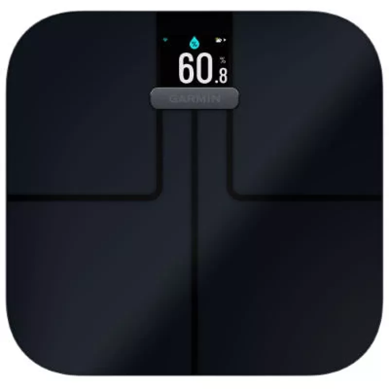 Elektrinės asmeninės svarstyklės GARMIN Index S2 juodos, max 181,4 kg, Wi‑Fi/Bluetooth, kūno sudėtis