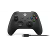 Microsoft Xbox Wireless Controller + USB-C laidas Juodas Žaidimų pultas Analoginis / Skaitmeninis PC, Xbox One, Xbox One S, Xbox One X, Xbox Series S, Xbox Series X